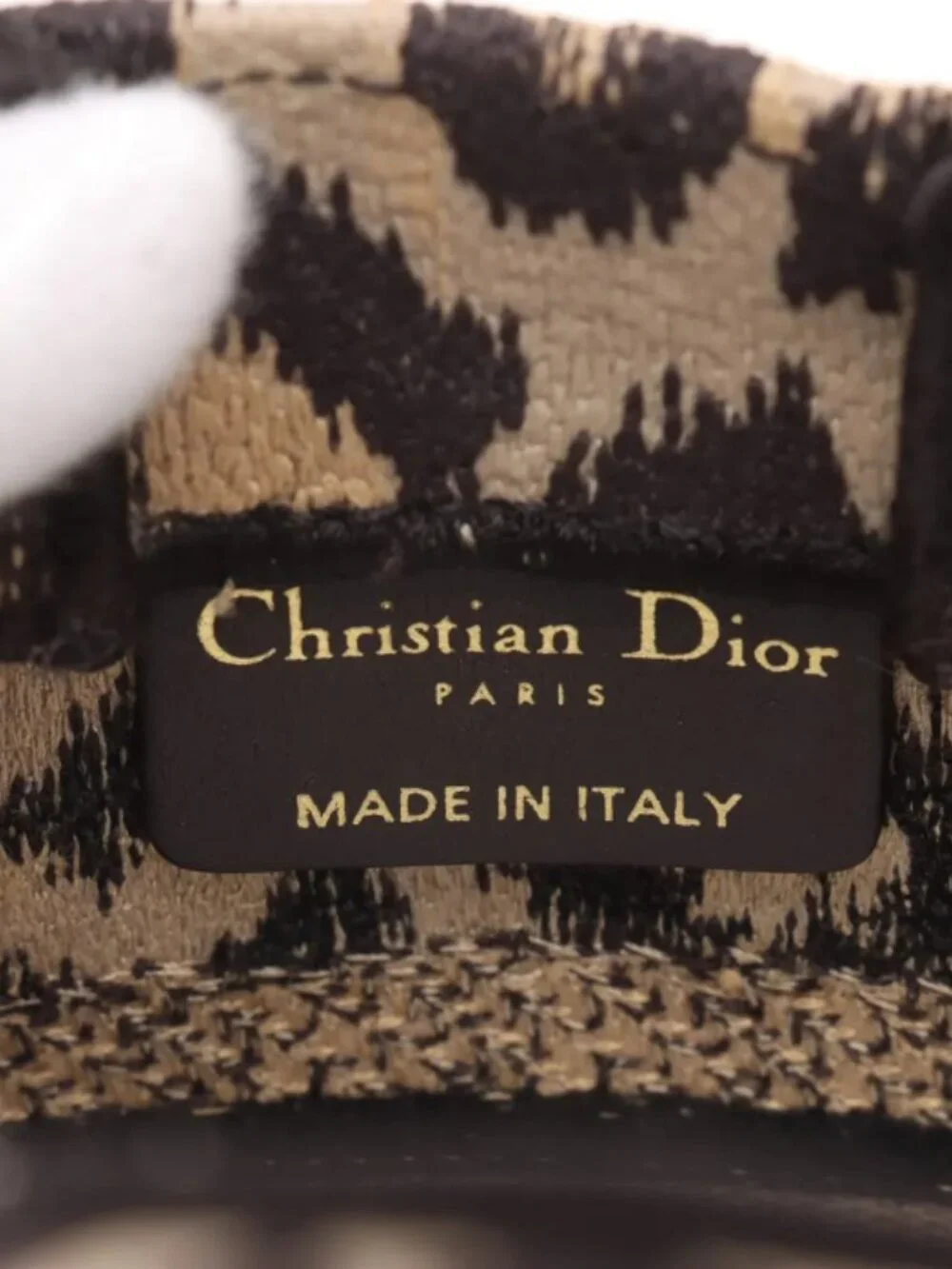 Christian Dior Leopard Vertical Book Tote Canvas Two-Way Handbag - Picture 8 of 12